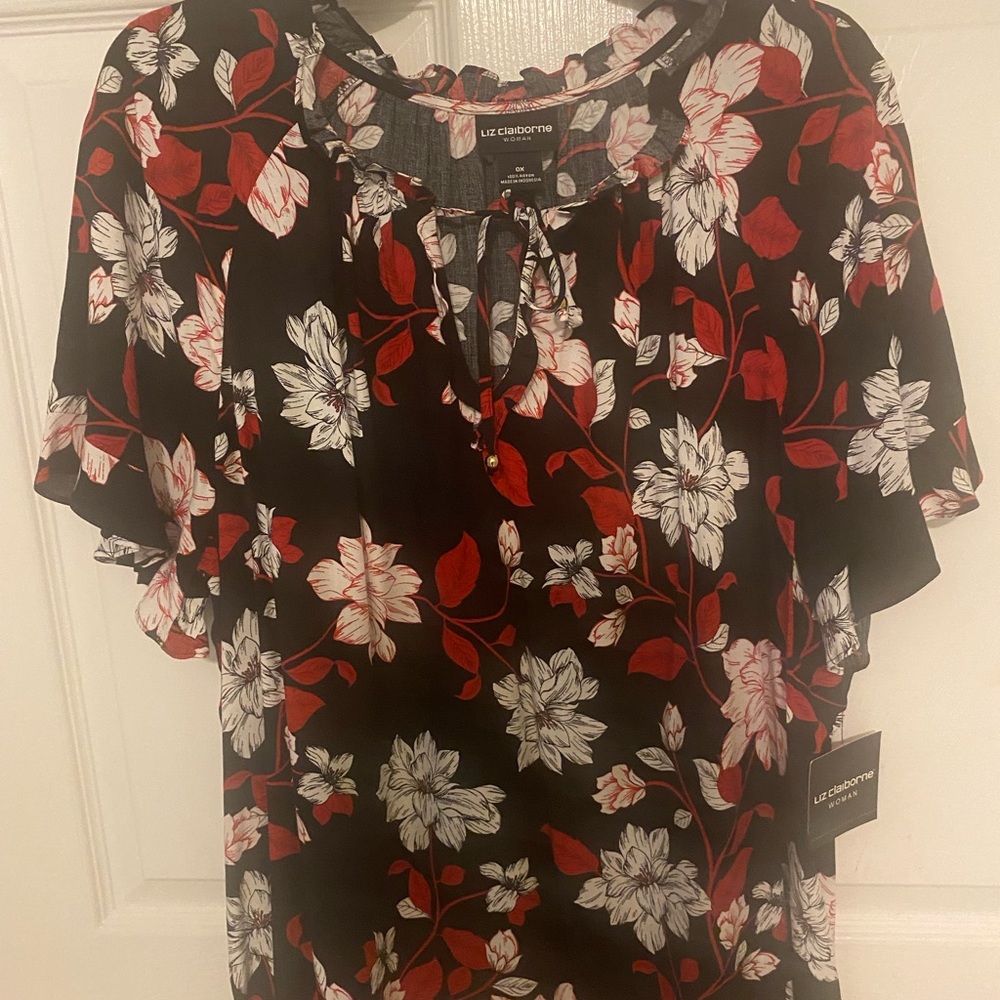 Liz Claiborne Plus Size Floral Top